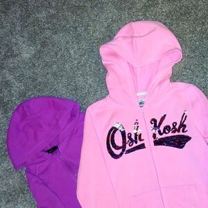 Girls Bundle of 2 Zip Up Hoodies Sz 8/sm